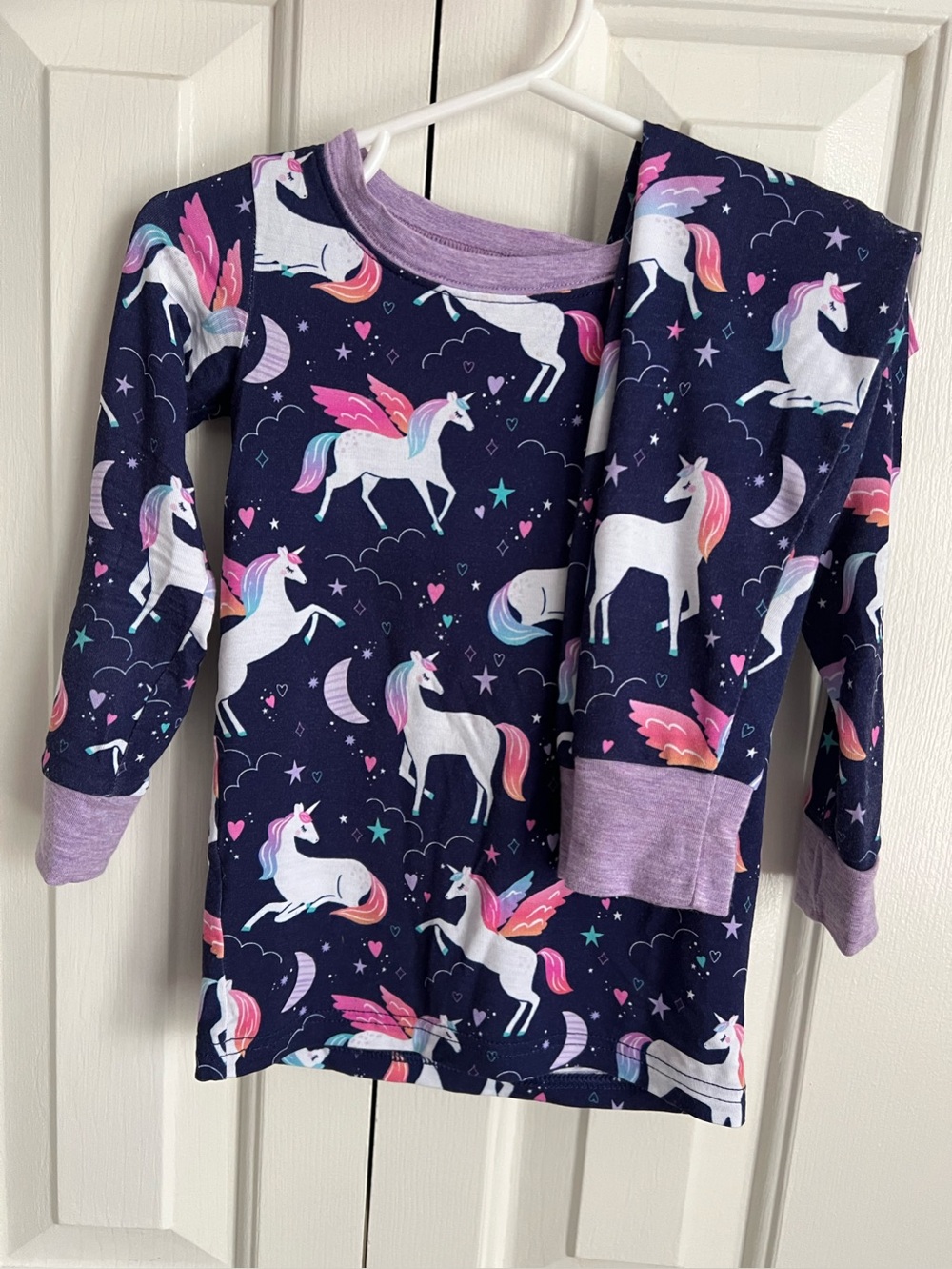 Little Sleepies Magical Skies Unicorn Long Sleeve Pajama Set Size 18-24M VGUC